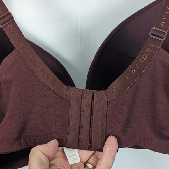 Cacique Boost Plunge Padded Underwire Bra Brown Red Color 44DDD - Picture 8 of 10